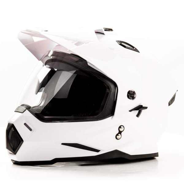 Шлем мото мотард HIZER J6802 #2 (L) white (2 визора)