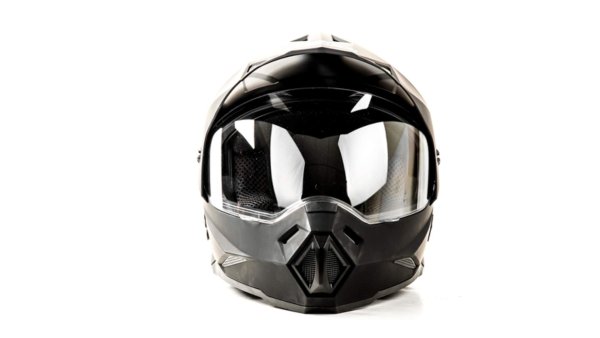 Шлем мото мотард HIZER J6802 #3 (S) matt black (2 визора)
